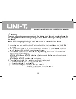 Preview for 16 page of UNI-T UT61A Operating Manual