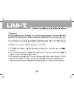 Preview for 22 page of UNI-T UT61A Operating Manual