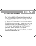 Preview for 23 page of UNI-T UT61A Operating Manual