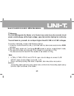 Preview for 25 page of UNI-T UT61A Operating Manual