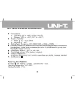 Preview for 43 page of UNI-T UT61A Operating Manual