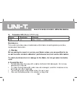 Preview for 62 page of UNI-T UT61A Operating Manual