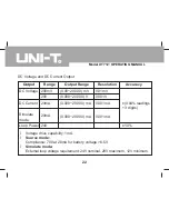 Preview for 22 page of UNI-T UT712 Operating Manual