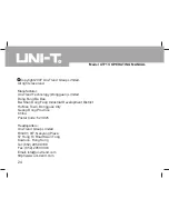 Preview for 25 page of UNI-T UT713 Operating Manual