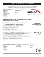 Preview for 14 page of UNIBLOC Standard Pump SPFP30 Service & Operating Manual