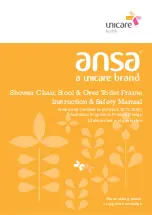 Unicare Health ANSA Shower Chair Instruction & Safety Manual preview