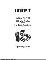 Preview for 2 page of Uniden ANA 9710 Operating Manual