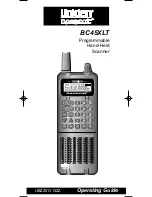 Preview for 1 page of Uniden BC45XLT Operating Manual