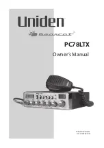 Uniden Bearcat PC78LTX Owner'S Manual preview