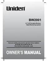 Uniden BW2001 Owner'S Manual preview