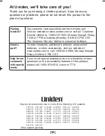 Preview for 11 page of Uniden DCX100 - DCX 100 Cordless Extension Handset Owner'S Manual