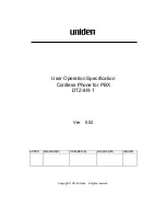 Uniden DTL-8R-1 User Operation And Specification preview