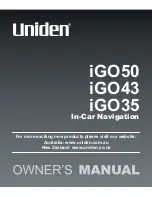 Uniden iGO50 Owner'S Manual preview