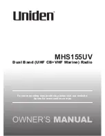 Preview for 1 page of Uniden MHS155UV Owner'S Manual