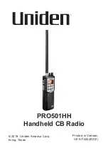 Uniden PRO501TK Manual preview