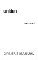 Uniden UBC330CRS Owner'S Manual preview