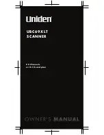 Preview for 1 page of Uniden UBC69XLT Owner'S Manual