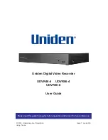 Uniden UDVR46-4 User Manual preview