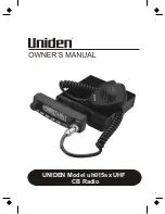 Preview for 1 page of Uniden UH015sx Owner'S Manual