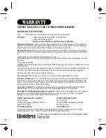 Preview for 12 page of Uniden uh036sx-4 Quad Pack Operating Manual