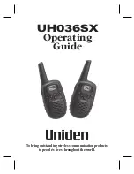 Uniden UH036SX Operating Manual preview