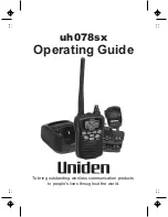 Preview for 1 page of Uniden uh078sx Operating Manual