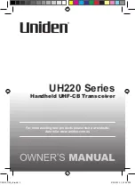 Uniden UH220 Series Owner'S Manual preview