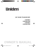 Preview for 1 page of Uniden UH400SX Owner'S Manual