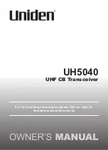 Uniden UH5040 Owner'S Manual preview