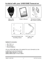 Preview for 7 page of Uniden UH8010NB Owner'S Manual