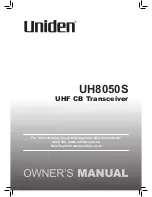 Uniden UH8050S Owner'S Manual preview