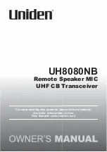 Uniden UH8080NB Owner'S Manual preview