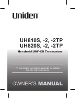 Preview for 1 page of Uniden UH810S-2 Owner'S Manual
