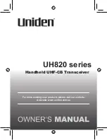 Uniden UH820 Series Owner'S Manual preview