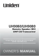 Preview for 1 page of Uniden UH9060 Owner'S Manual