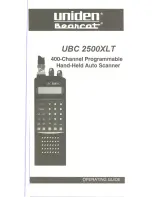 Uniden USC 2500XLT Operating Manual preview