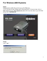 Preview for 15 page of Uniden VG-100 Owner'S Manual