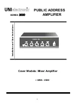 Preview for 8 page of UNIELECTRONIC 2000 Series Installation And User Instructions Manual