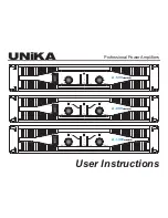 Preview for 1 page of Unika A-500 User Instructions