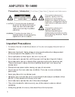 Preview for 2 page of Unika TD-14000 User Instructions