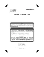 Preview for 1 page of UniKit UX300-FCC User Manual