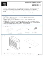 Union Home BEDFORD TALL BOY BDM00040 Manual preview