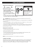 Preview for 20 page of Unique UGP-20V EC S/S Owner'S Manual