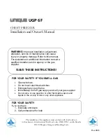 Preview for 1 page of Unique UGP 6F Installation And Owner'S Manual