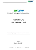 UNISEM UniTracer L-100 User Manual preview