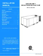 Unitary products group SUNLINE 2000 BCH 036 Instruction Manual preview