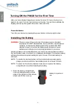 Preview for 10 page of Unitech PA820 Quick Reference Manual