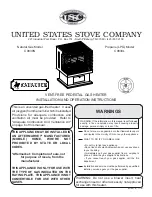 Preview for 1 page of United States Stove CAVALIER C9830L Installation And Operation Instructions Manual