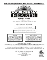 United States Stove Country Hearth 2200IE Owner'S Operation And Instruction Manual preview