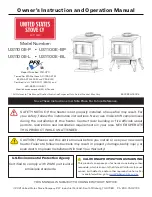 Preview for 1 page of United States Stove US1100E-BL Owner’S Instruction And Operation Manual